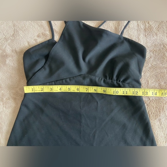 Zara black strappy asymmetrical mini dress size S blogger choice - Picture 13 of 16